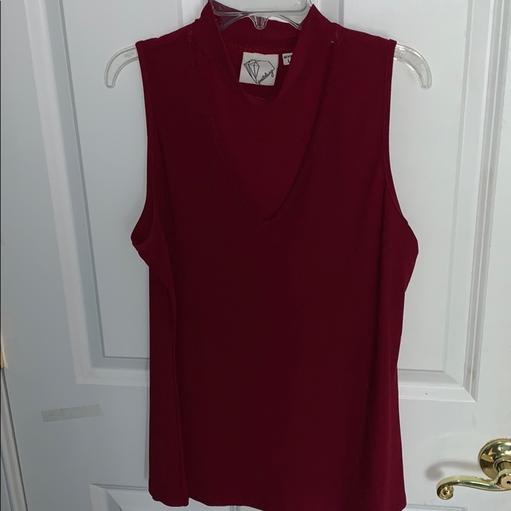 Maroon Janet Chung blouse